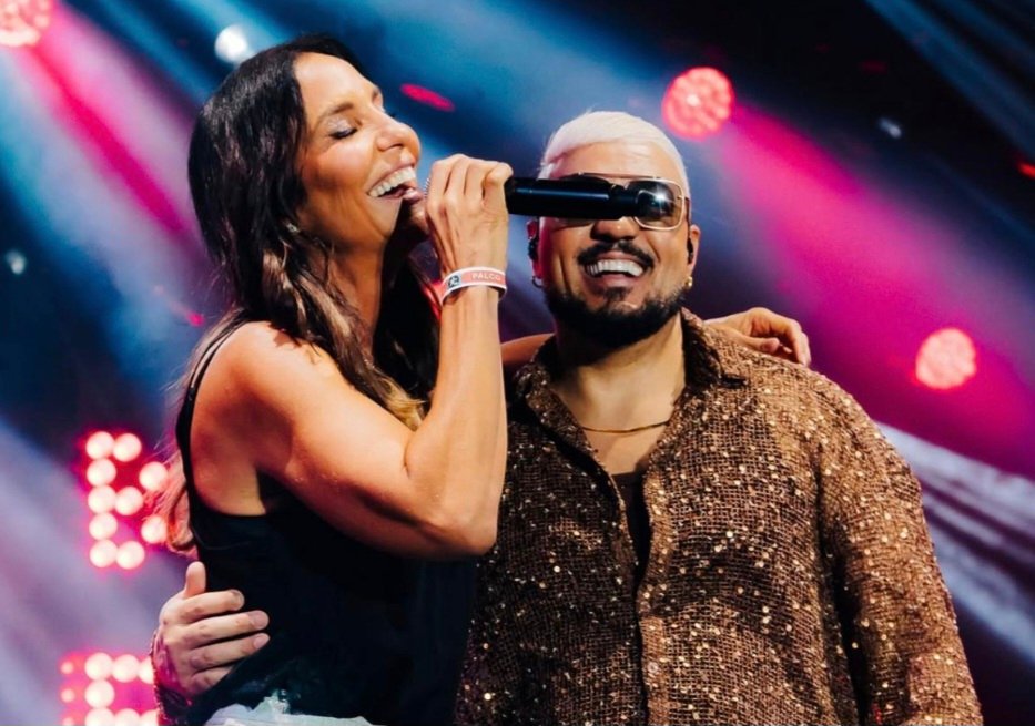 Ivete Sangalo faz participação surpresa em show de Belo em São Paulo